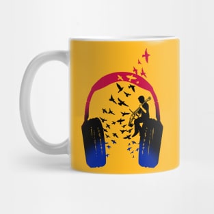 Headphone Music Cello Mug